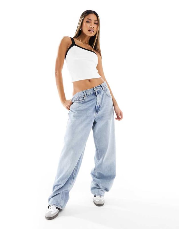 Tops by Kaiia Cos your jeans deserve a nice top One-shoulder style Contrast trim Slim fitSold By: Asos
