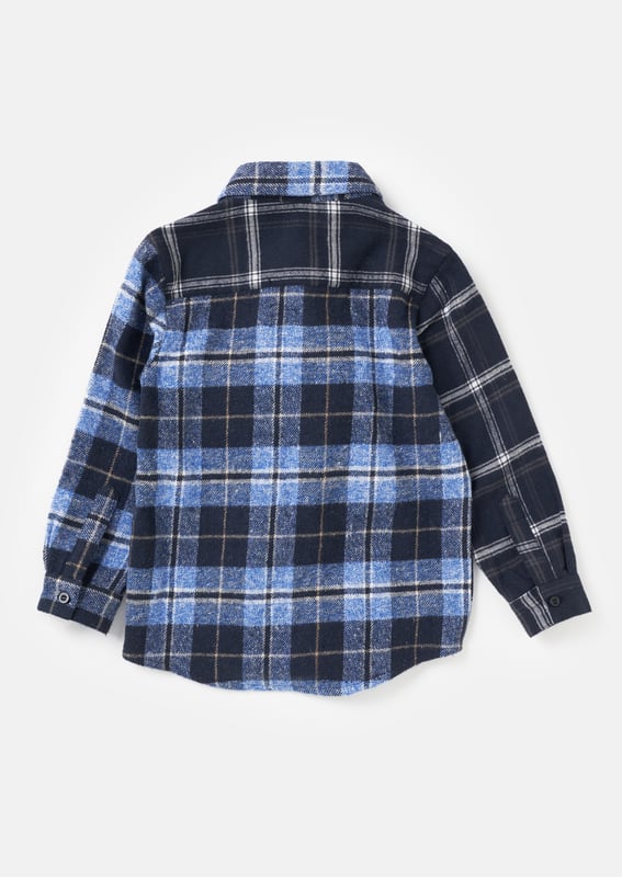 Check this out! This is the ultimate check shirt remixed A&R style. Cut in a regular fit with a patch pocket and mixed fabric checks in tonal  s. About me: 64% Cotton 36% Polyester Look After Me: Think Planet. Wash At 30C.