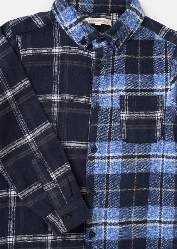 Check this out! This is the ultimate check shirt remixed A&R style. Cut in a regular fit with a patch pocket and mixed fabric checks in tonal  s. About me: 64% Cotton 36% Polyester Look After Me: Think Planet. Wash At 30C.