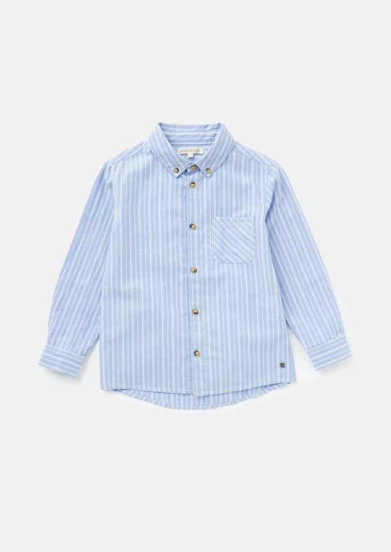 Effortless style begins with a classic   stripe shirt. Regular cut with a button down collar and cute patch pocket. this classic shirt has been given the A&R edge. About me: 100% Cotton Look After Me: Think Planet. Wash At 30C.