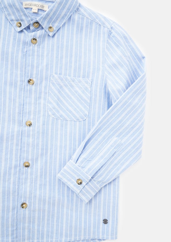 Effortless style begins with a classic   stripe shirt. Regular cut with a button down collar and cute patch pocket. this classic shirt has been given the A&R edge. About me: 100% Cotton Look After Me: Think Planet. Wash At 30C.