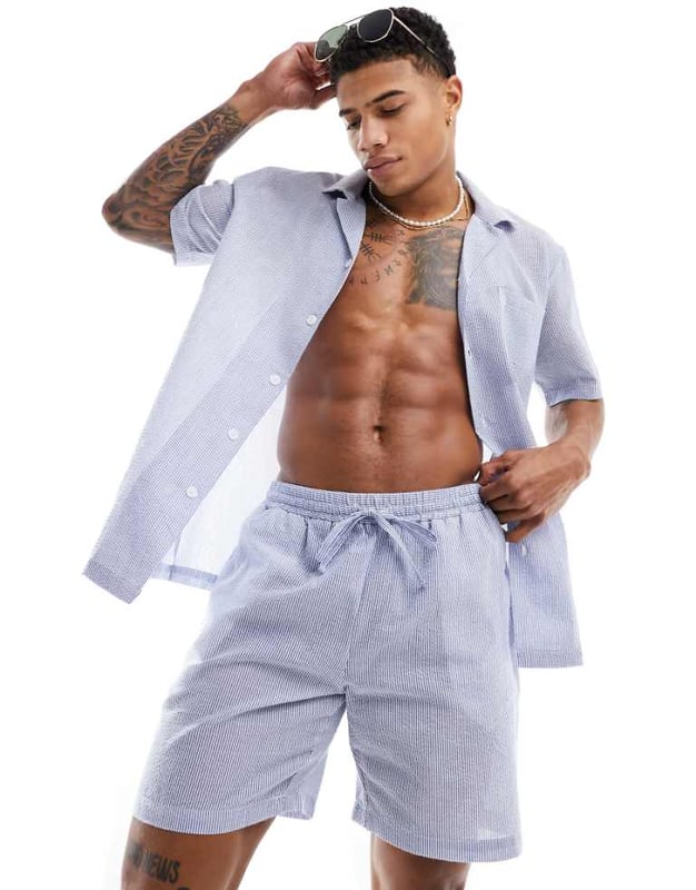 Shorts by South Beach Part of a co-ord set Shirt sold separately Regular rise Drawstring waistband Functional pockets Regular fitSold By: Asos