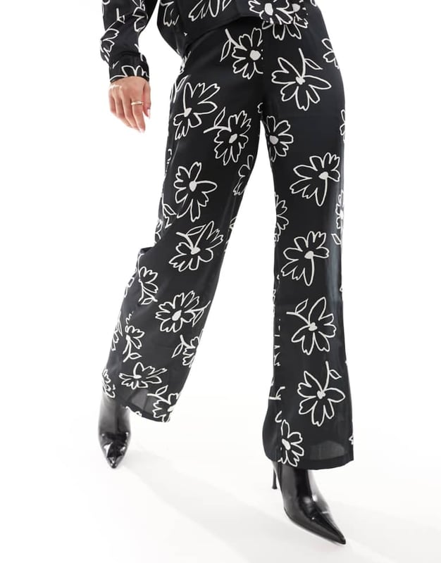 Trousers & Leggings by JDY Part of a co-ord set Shirt sold separately High rise Stretch-back waistband Wide legSold By: Asos