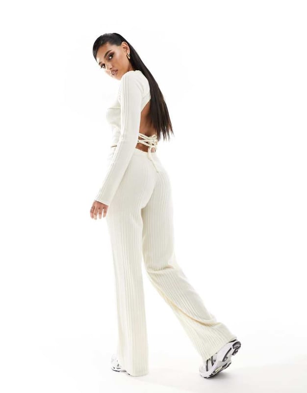 Trousers & Leggings by Missyempire Part of a co-ord set Top sold separately High rise Elasticated waistband Wide legSold By: Asos