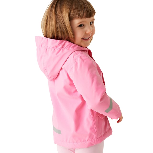 100% Polyester. Lining: Taffeta. Design: Logo, Unicorn. Fabric Technology: Breathable, Durable, DWR Finish, Insulating, Isotex 10000, Lightweight, Quick Dry, Thermo-Guard, Waterproof, Windproof. 360 Degree Reflection, Taped Seams. Neckline: Hooded. Sleeve-Type: Long-Sleeved. Hood Features: Grown On Hood, Peaked. Pockets: 2 Front Pockets, Flap Closure. Fastening: Full Zip, Hook and Loop, Stormflap. 10000g/m²/24hrs. 4-5 Years: 22 in.