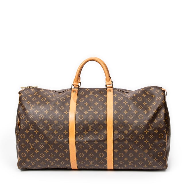 Louis Vuitton Bags Keepall 60 Travel Bag in Brown Monogram Canvas and Golden Brass hardware. The product is in Very Good Condition (AB).
  Dimensions: 60x26x31 cm 
  Accessories Included: None
  
  BrandCo Paris finds rare and top condition items at great deals, they are worth your patience!
  Shop with confidence - All BrandCo Paris items are carefully selected and authenticated by our team of experts.
  All the items come with an authenticity certificate and packaging delivered by BrandCo Paris.
  Item Condition Grading Table
    N  (Like New)
    AA (Perfect Condition)
    A  (Excellent Condition)
    AB (Very Good Condition)
    B  (Good/Fair)