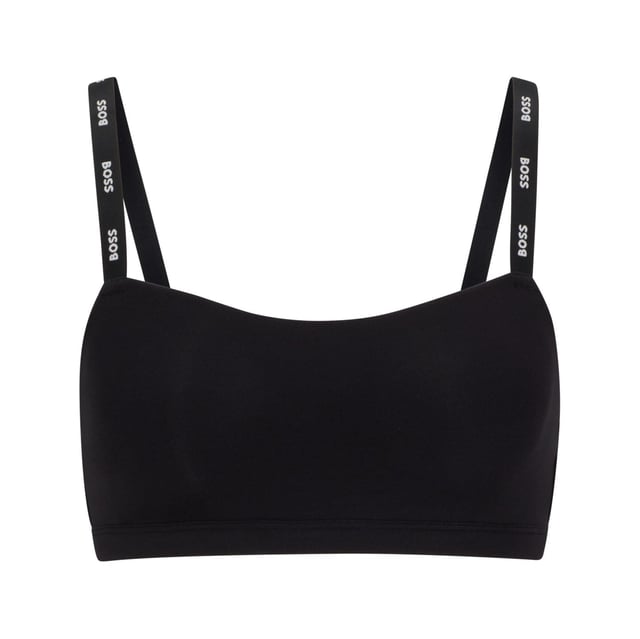XS-3XL - Fixed spacer mono-cup - Side soft bones - Adjustable & detachable straps in the back side - Branded H&E  rings and sliders