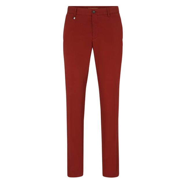 Mens BOSS C-Genius Trousers in red.- Zip fly and button fastening.- Side waistband adjusters.- Belt loops.- Slim fit.- 96% Cotton  4% Elastane- Ref: 50496128612