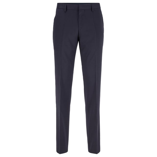 Mens Boss Gibson Trousers in dark blue.- Hook and zip closure.- Slant pockets.- Belt loops.- Soft inner lining.- Slim fit.- Ref: 50318499401
