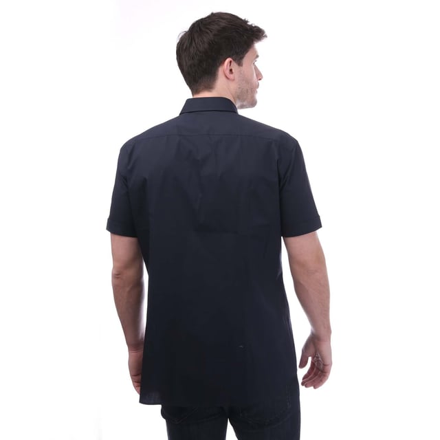 Men's Boss Short Sleeve Slim-Fit Shirt in Dark Blue Men's Boss Short Sleeve Slim-Fit Shirt.- Button down collar.- Short sleeves.- Full button fastening.- Embroidered BOSS logo on the chest.- Slim fit. Material: 96% Polyester, 4% Elastane. Ref: 50522755404.