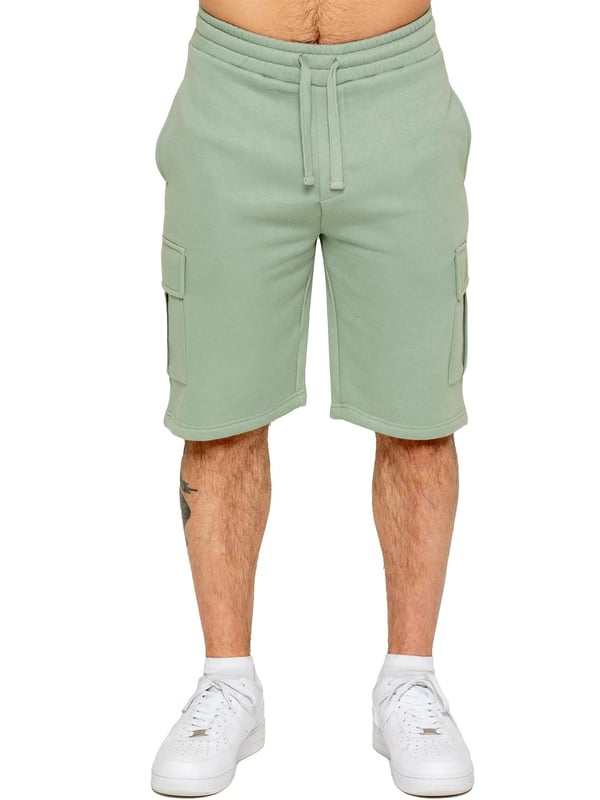Experience comfort and style with Enzo's Men's Cargo Fleece Shorts. Made with brushed back inner fleece, these shorts offer a regular fit with 2 side pockets and 2 cargo pockets. The elasticated waistband, featuring the EZ logo, is adjustable with a drawstring for the perfect fit.