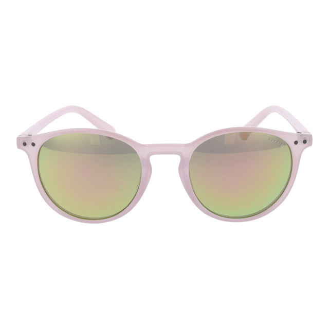 Gender: Unisex
Main color: Rose
Frame color: Rose
Frame material: Polycarbonate
Lenses color: Grey
Lenses material: Plastic
Filter category: 3
Lenses effect: Mirrored
Protection: 100% UVA & UVB
Size: 50-21-143
Lenses width: 50
Lenses height: 44
Bridge width: 21
Frame width: 140
Temples length: 143
Style: Round
Rim style: Full-Rim
Spring hinge: No
Extra: No extra
Shipment includes: Branded pouch
Country: China