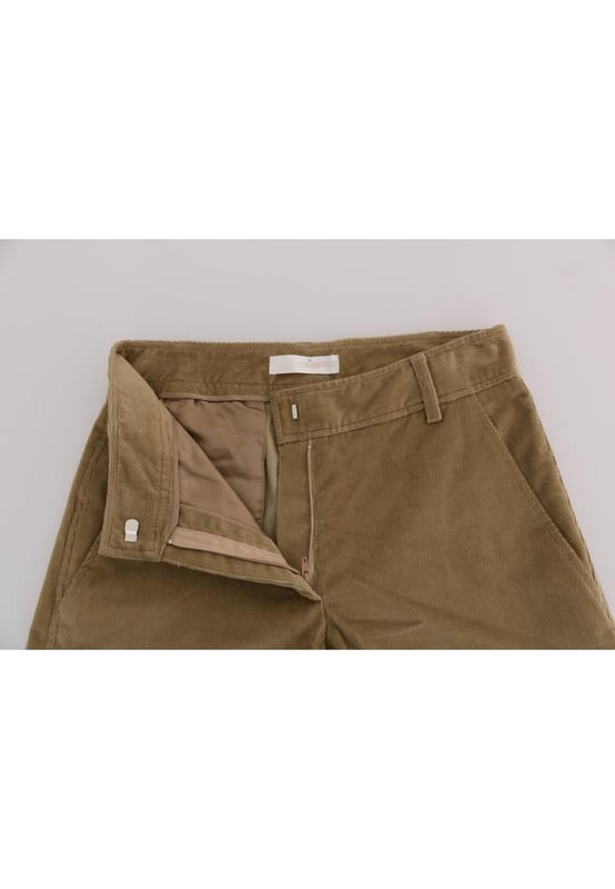 Brand: ERMANNO SCERVINO
  Color: Beige
  Model: Casual pants
  Made in Italy
  Zipper closure
  Logo details
  Material: 91% Cotton 7% Cashmere 2% Elastane