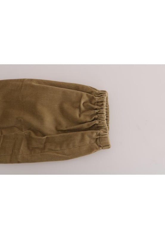 Brand: ERMANNO SCERVINO
  Color: Beige
  Model: Casual pants
  Made in Italy
  Zipper closure
  Logo details
  Material: 91% Cotton 7% Cashmere 2% Elastane