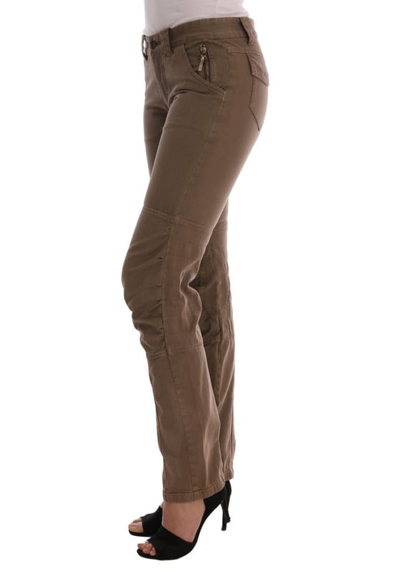 Brand: ERMANNO SCERVINO
  Color: Brown
  Style: Casual pants
  Closure: Zipper
  Made in Italy
  Material: 100% Cotton
  Logo details