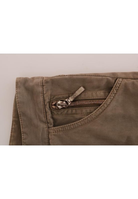 Brand: ERMANNO SCERVINO
  Color: Brown
  Style: Casual pants
  Closure: Zipper
  Made in Italy
  Material: 100% Cotton
  Logo details