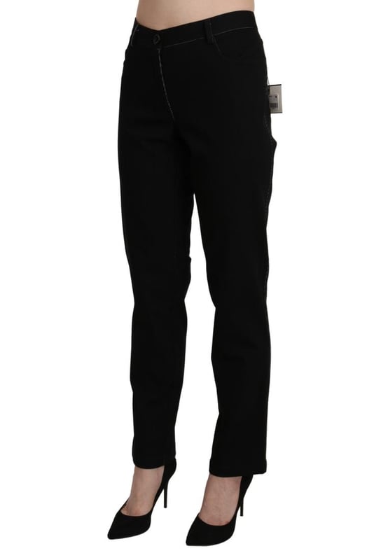 Brand: BENCIVENGA
  Condition: Brand new with tags
  Authenticity: 100% Authentic
  Style: High Waist Straight
  Color: Black
  Material: Cotton
  Closure: Zipper
  Details: Logo details
  Origin: Made in Italy
  Gender: Women