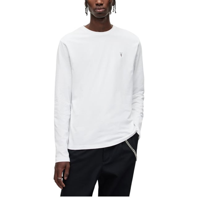 ALL SAINTS Essential Men’s Solid T-Shirt. Made in India. 100% Cotton. Crew neck. Long Sleeve. Carbon Brushed Cotton. Ramskull. Embroidered Logo at the chest. Regular Fit. Summer Tees. Machine Wash (Please see the washing Instruction)