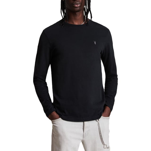 ALL SAINTS Essential Men’s Solid T-Shirt. Made in India. 100% Cotton. Crew neck. Long Sleeve. Carbon Brushed Cotton. Ramskull. Embroidered Logo at the chest. Regular Fit. Summer Tees. Machine Wash (Please see the washing Instruction)