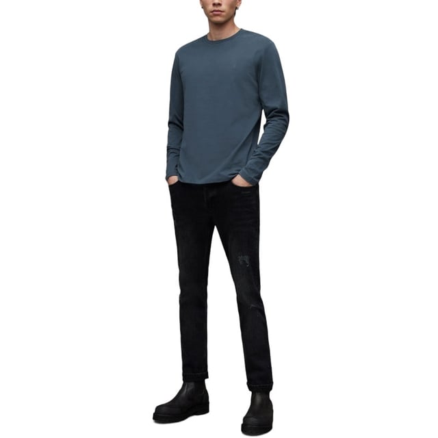 ALL SAINTS Essential Men’s Solid T-Shirt. Made in India. 100% Cotton. Crew neck. Long Sleeve. Carbon Brushed Cotton. Ramskull. Embroidered Logo at the chest. Regular Fit. Summer Tees. Machine Wash (Please see the washing Instruction)