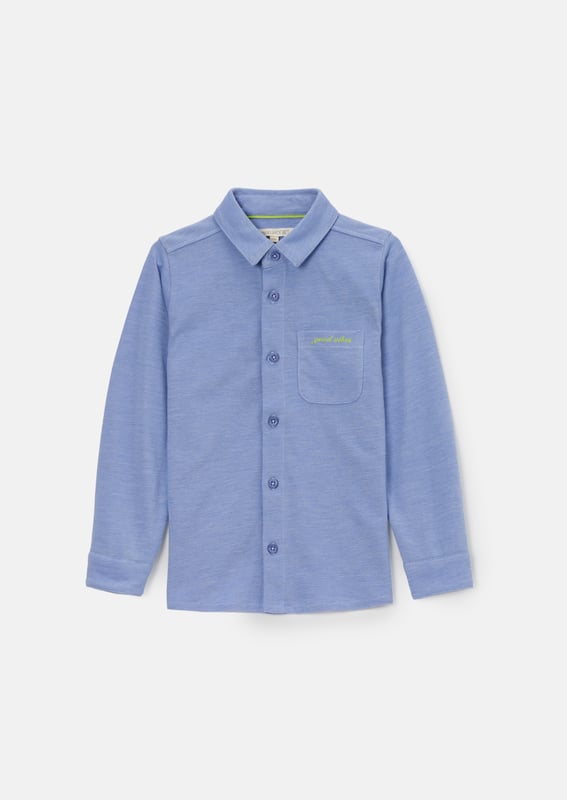 Crafted from durable. breathable cotton. this shirt offers all-day comfort with a subtly textured feel. Its classic collar. buttoned cuffs. and classic fit makes for easy. everyday layering.