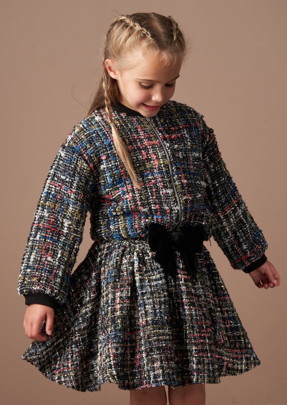 We TWEED to tell you how fabulous this jacket is. Cut into a bomber silhouette with metallic highlights that catch the light with every move. The epitome of chic meets fun. wear with our matching skirt for the co-ord of dreams.