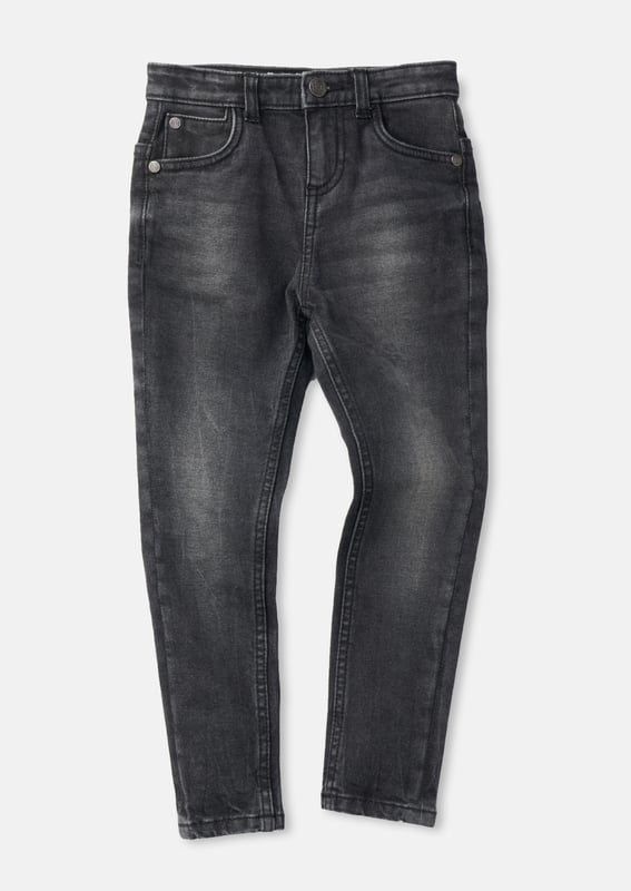 Perfect for any kind of plan. you can always count on these black washed skinny jeans. Super soft denim with an added comfort stretch and adjustable waist. With distressed detail. mock selvedge seam. branded back waist plaster and printed inside waistband add all the detail.. Angel & Rocket cares – made with fairtrade cotton. About me: 80% cotton 18% polyester 2% elastane. Look after me: think planet. machine wash at 30c.