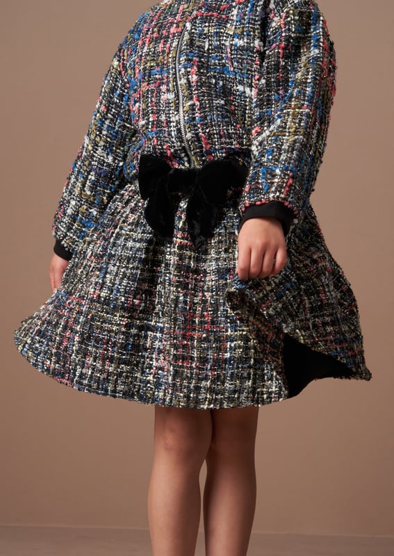 We TWEED to tell you how fabulous this skirt is. Boasting a full silhouette with metallic highlights that catch the light with every twirl. The epitome of chic meets fun. wear with our matching jacket for the co-ord of dreams.
