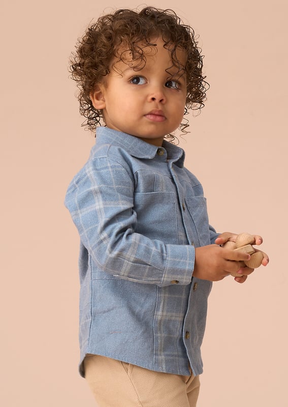 Check it out! This is the ultimate casual shirt remixed A&R style. featuring cool check panels in a soft brushed fabric. Dress up or down but always stay stylish! Available in big brother sizes.