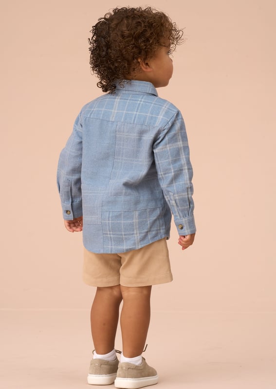 Check it out! This is the ultimate casual shirt remixed A&R style. featuring cool check panels in a soft brushed fabric. Dress up or down but always stay stylish! Available in big brother sizes.