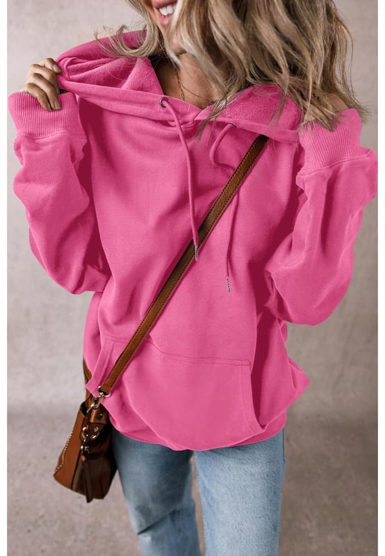 Fleece
  lined hoodie perfect for winter
  Convenient kangaroo pocket for easy storage
  Adjustable drawstring neckline for a personalized fit
  Long sleeves for added warmth
  Fashionable design to elevate your personal style
Material: 50% Polyester 50% Cotton