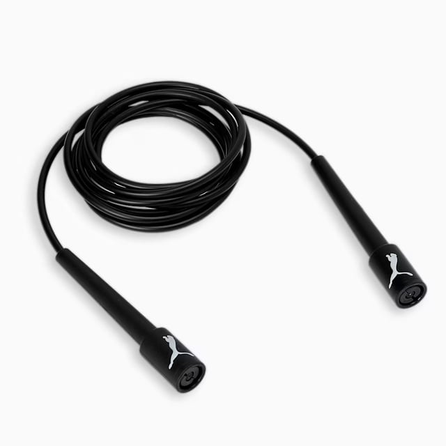 The Puma Logo Black Skipping Rope is the perfect accessory for anyone looking to improve their fitness routine with a simple yet effective workout tool. Whether you're using it for cardio, agility training, or general fitness, this high-quality skipping rope provides smooth, efficient rotation and durability, helping you achieve your fitness goals with ease. With its sleek design and Puma branding, it offers both performance and style.
Key Features:
Durable &amp; Lightweight Rope: 

Made from high-quality, durable materials, the rope is built to last through frequent use while maintaining a smooth and consistent rotation.


Comfortable Handles: 

The ergonomically designed handles are made for a comfortable grip, reducing strain on your hands and wrists during long skipping sessions.


Adjustable Length: 

The rope's length is adjustable, allowing for customization based on your height and preference, ensuring an optimal workout experience.


Puma Branding: 

Featuring the iconic Puma logo on the handles, this skipping rope combines performance with the recognizable style of the Puma brand.


Black Design: 

The sleek black color gives the rope a modern, minimalist look, making it an attractive addition to your fitness equipment.


Versatile Use: 

Ideal for both indoor and outdoor workouts, this skipping rope is perfect for improving cardiovascular health, coordination, and agility.


The Puma Logo Black Skipping Rope is a must-have fitness tool for anyone looking to boost their workout routine. Whether you're a beginner or an experienced athlete, this rope offers comfort, durability, and style to help you achieve your fitness goals.
