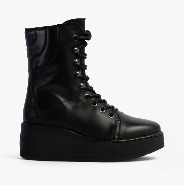 Fly London HAIF269FLY Womens Boots Black Upper Material: LeatherLining Material: MicrofibreSole Material: RubberClosure/Fastening: Lace-UpFeatures: Comfort,BreathableHeel Type: BlockToe Shape: RoundShoe Width: RegularItem Weight: 0.45 KGHeel Height: Medium (5-7.4cm)Shoe Shaft Height: AnkleBoot Style: Ankle BootsGift Boxed: NoProduct Code: P701269000