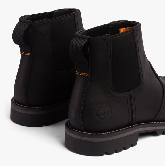 Timberland LARCHMONT Mens Boots Jet Black Upper Material: LeatherLining Material: TextileSole Material: RubberClosure/Fastening: Pull-OnFeatures: Comfort,Elasticated Side PanelHeel Type: BlockToe Shape: RoundShoe Width: RegularItem Weight: 0.45 KGHeel Height: Low (2.5-4.9cm)Shoe Shaft Height: AnkleBoot Style: Chelsea BootsGift Boxed: NoProduct Code: TB1A2NHW0151