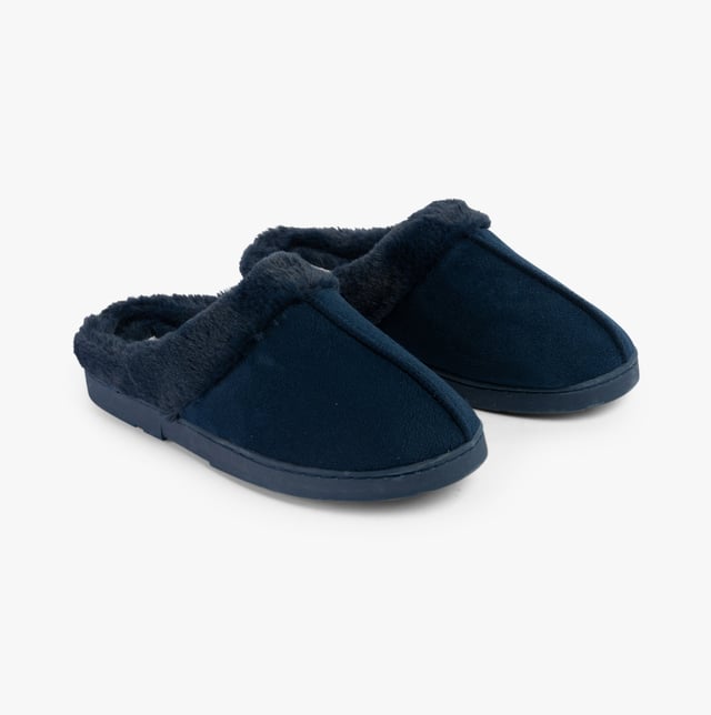 Dr Keller Dr Keller JUSTINE Womens Slippers Navy Upper Material: TextileLining Material: TextileSole Material: RubberClosure/Fastening: Slip-OnFeatures: Comfort,LightweightToe Shape: RoundShoe Width: RegularItem Weight: 0.45 KGHeel Height: Flat (Under 2.5cm)Slipper Style: MuleGift Boxed: NoProduct Code: B1116NVY