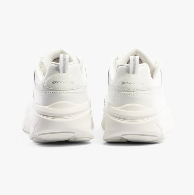 Skechers Skechers 150106/WSL D'LUX WALKER 2.0-GOLDEN STEP Womens Trainers White/Silver Upper Material: LeatherLining Material: TextileSole Material: RubberClosure/Fastening: Lace-UpFeatures: Comfort,Memory FoamToe Shape: RoundShoe Width: RelaxedItem Weight: 0.45 KGHeel Height: Low (2.5-4.9cm)Shoe Shaft Height: Low TopTrainer Style: CasualGift Boxed: NoProduct Code: 150106/WSL