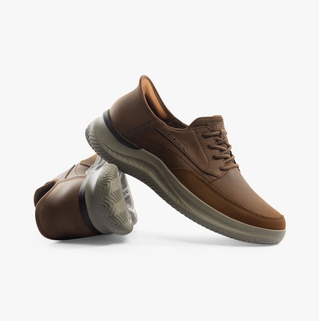 205211/CDB HASTING - RORY Mens Shoes Dark Brown Skechers Skechers 205211/CDB HASTING - RORY Mens Shoes Dark Brown Upper Material: LeatherLining Material: TextileSole Material: RubberClosure/Fastening: Lace-UpFeatures: ComfortToe Shape: RoundShoe Width: RelaxedItem Weight: 0.45 KGHeel Height: Low (2.5-4.9cm)Shoe Shaft Height: Low TopShoe Style: CasualGift Boxed: NoProduct Code: 205211/CDB