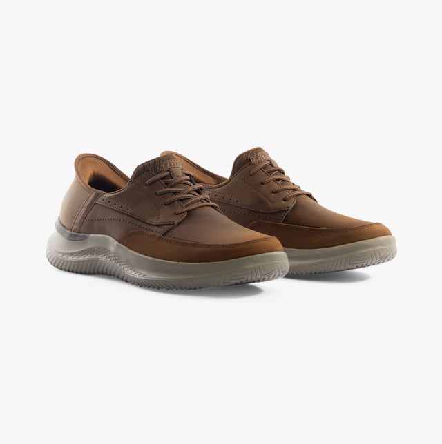 205211/CDB HASTING - RORY Mens Shoes Dark Brown Skechers Skechers 205211/CDB HASTING - RORY Mens Shoes Dark Brown Upper Material: LeatherLining Material: TextileSole Material: RubberClosure/Fastening: Lace-UpFeatures: ComfortToe Shape: RoundShoe Width: RelaxedItem Weight: 0.45 KGHeel Height: Low (2.5-4.9cm)Shoe Shaft Height: Low TopShoe Style: CasualGift Boxed: NoProduct Code: 205211/CDB