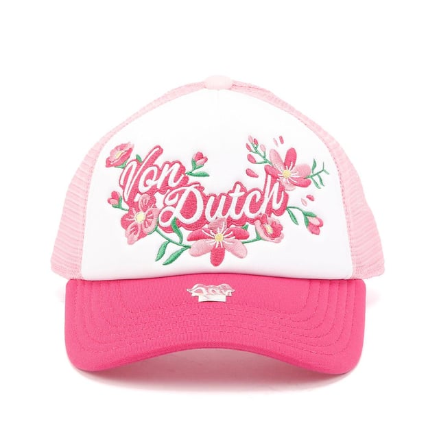 Ikone Trucker Cap mit einer Baumwoll-Twill-Krone und Schirm. Das Polyester-Mesh auf der Rückseite sorgt für Atmungsaktivität, während der leicht gebogene Schirm eine besondere Note verleiht. Mit dem bestickten floralen Heritage-Logo prominent auf der Vorderseite.