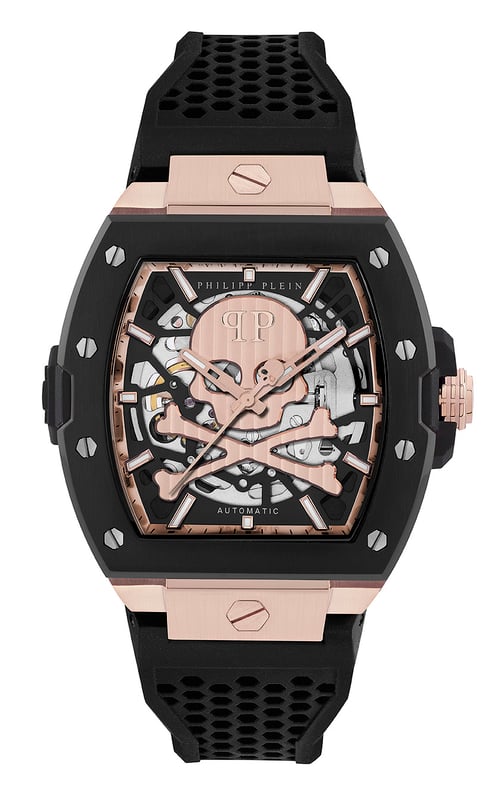 This Philipp Plein The $keleton2.0 Analogue Watch for Men is the perfect timepiece to wear or to gift. It's Multicolour 44 mm Tonneau case combined with the comfortable Black Silicone watch band will ensure you enjoy this stunning timepiece without any compromise. Operated by a high quality Automatic movement and water resistant to 5 bars, your watch will keep ticking. Feel the inferno on your wrist. This Analogue watch has a function: Luminous Hands and Luminous Numbers High quality 21 cm length and 18.5 mm width Black Silicone strap with a Buckle Case diameter: 44 mm,case thickness: 12.8 mm, case colour: Multicolour and dial colour: Black