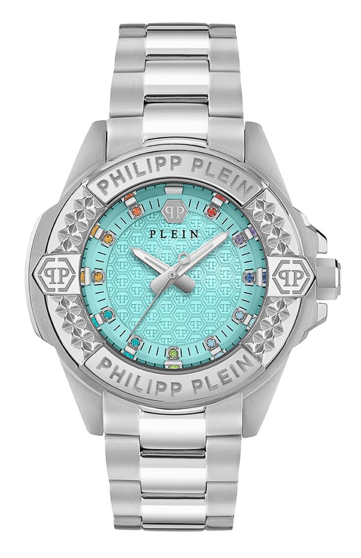 This Philipp Plein Plein Majesty Analogue Watch for Women is the perfect timepiece to wear or to gift. It's Silver 38 mm Round case combined with the comfortable Silver Stainless steel watch band will ensure you enjoy this stunning timepiece without any compromise. Operated by a high quality Quartz movement and water resistant to 5 bars, your watch will keep ticking. The Plein Majesty is ready to conquer the feminine universe. This Analogue watch has a function: Luminous Hands High quality 19 cm length and 20 mm width Silver Stainless steel strap with a Deployment clasp Case diameter: 38 mm,case thickness: 9.5 mm, case colour: Silver and dial colour: Blue