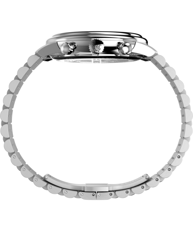 Dit Timex Waterbury Metropolitan Chronograafhorloge voor heren is het perfecte tijdsitem om te dragen of cadeau te geven. De zilveren 41 mm ronde kast in combinatie met de comfortabele zilveren roestvrijstalen horlogeband zorgt ervoor dat je van dit prachtige horloge kunt genieten zonder compromissen. Aangedreven door een hoogwaardige kwartsbeweging en waterbestendig tot 5 bar, blijft je horloge tikken. Gedefinieerd door scherpe lijnen en vloeiende rondingen, beschikt de Waterbury Metropolitan over een verbeterde 41 mm roestvrijstalen kast met een elegante tweelaagse lunette. Dit chronograafhorloge heeft functies zoals een stopwatch, een 24-uursweergave en luminescerende wijzers. Hoogwaardige roestvrijstalen band met een lengte van 21 cm en een breedte van 20 mm met een klapgesp. Kastdiameter: 41 mm, kastdikte: 11 mm, kastkleur: zilver en wijzerplaatkleur: groen.