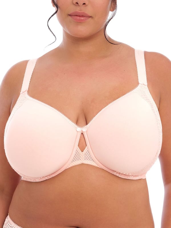 Elomi Charley Underwired Moulded Spacer Bra. With lightweight, breathable fabric, a seamless cup and bandless frame. Product is made of 40% Nylon/Polyamide, 26% Elastane, 34% Polyester and is hand-wash only.