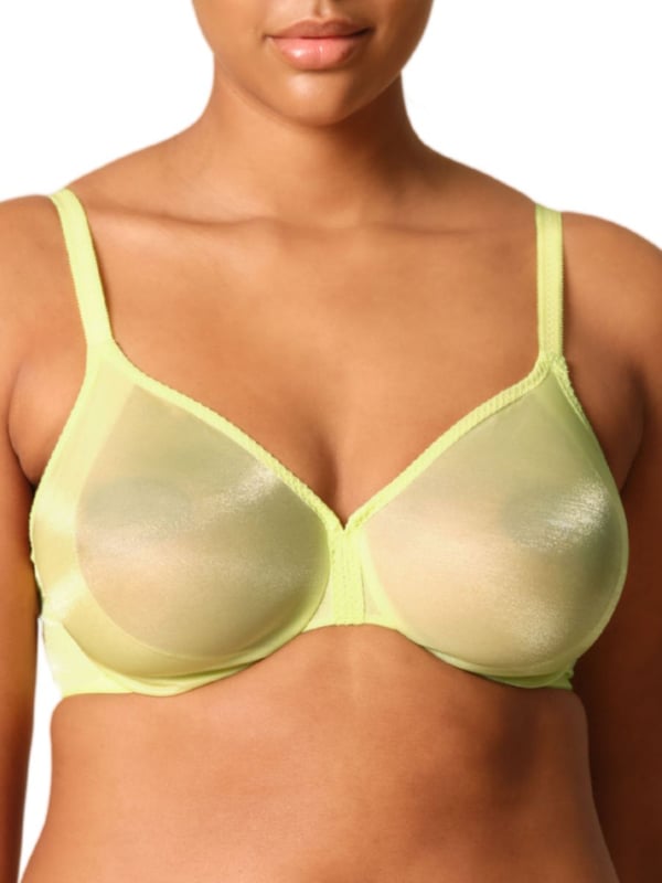 Gossard Glossies Sheer Moulded Bra. Invisible with sheer fabric, deep V-shape plunge and cross back option up to size D. This product is hand-wash only.
