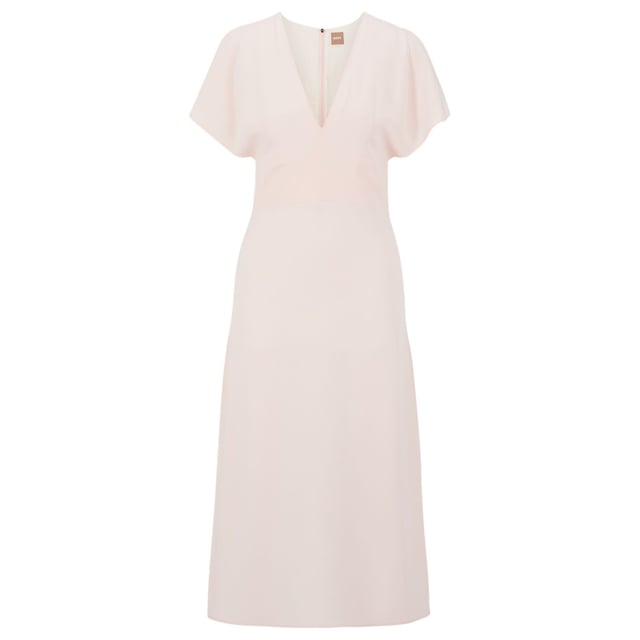 Boss Dawinga Dress in pink.- V-neck.- Short sleeves.- Midi length.- Composition: 72% Acetate 28% Viscose.- Ref: 50488660676