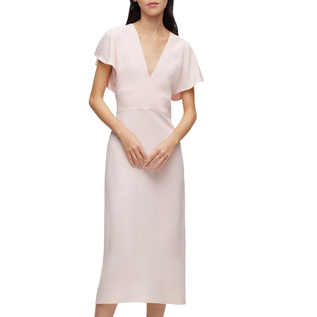 Boss Dawinga Dress in pink.- V-neck.- Short sleeves.- Midi length.- Composition: 72% Acetate 28% Viscose.- Ref: 50488660676