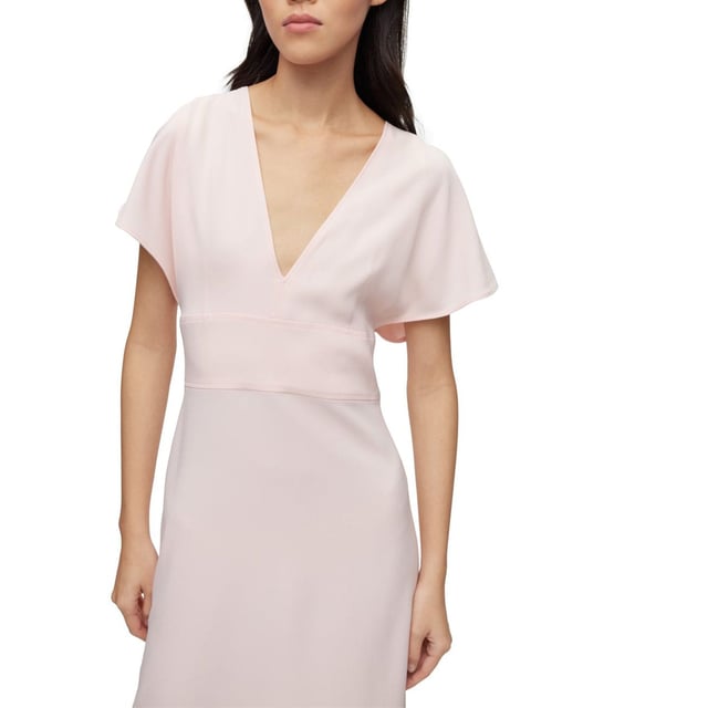 Boss Dawinga Dress in pink.- V-neck.- Short sleeves.- Midi length.- Composition: 72% Acetate 28% Viscose.- Ref: 50488660676