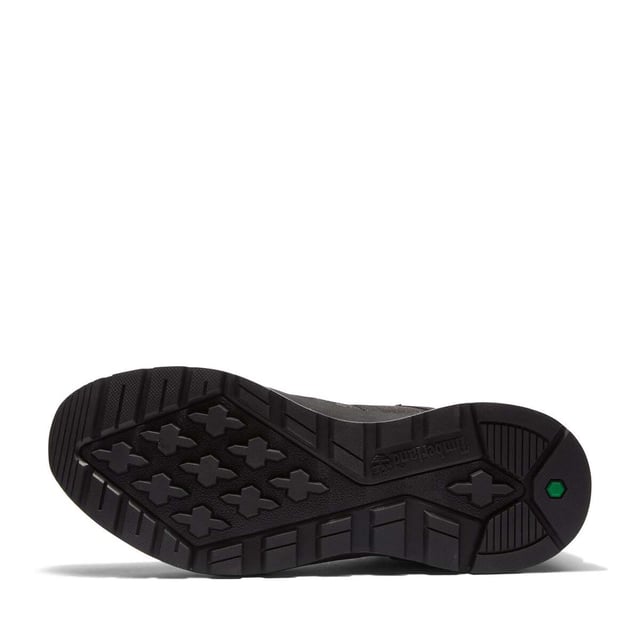Mens Timberland Euro Trekker Low Lace-Up Trainers in black.- ReBOTL™ fabric upper.- Lace fastening.- Pull tab.- Timberland branding.- Compression molded EVA blend foam sole.- Lightweight OrthoLite® foam footbed.- Rubber Sole Brush.- Ref: 0A5UWW0011