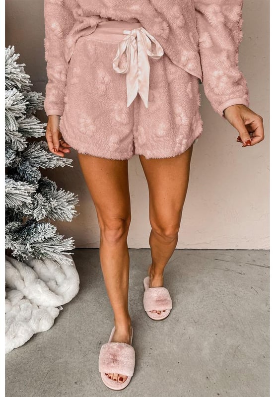 Azura Exchange Womens Tie Dye Fuzzy Pajama Set Pink