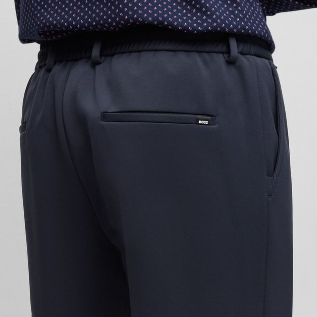 BOSS BLACK PERFORMANCE - Modern fits combined with innovative fabrics for a dynamic lifestyle - BOSS BLACK DRESSLETIC - Ultimate stretch styles for a dynamic lifestyle- SLIM-FIT TROUSERS - SLIM-FIT PERFORMANCE TROUSERS WITH REVERSIBLE DRAWSTRING- fabric composition: synthetic fiber - italian jersey - Fourwaystrech-high stretch style for the best wearing comfort -Wrinkle Free-Wrinkle-free fabric for a non-stop perfect look - Washable-Washable style for easy care handling